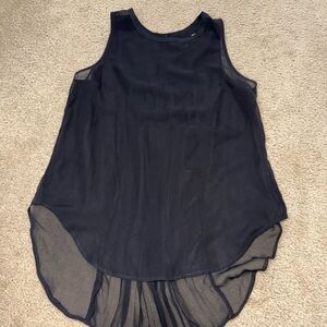 Banana Republic Black Sheer Sleeveless Top